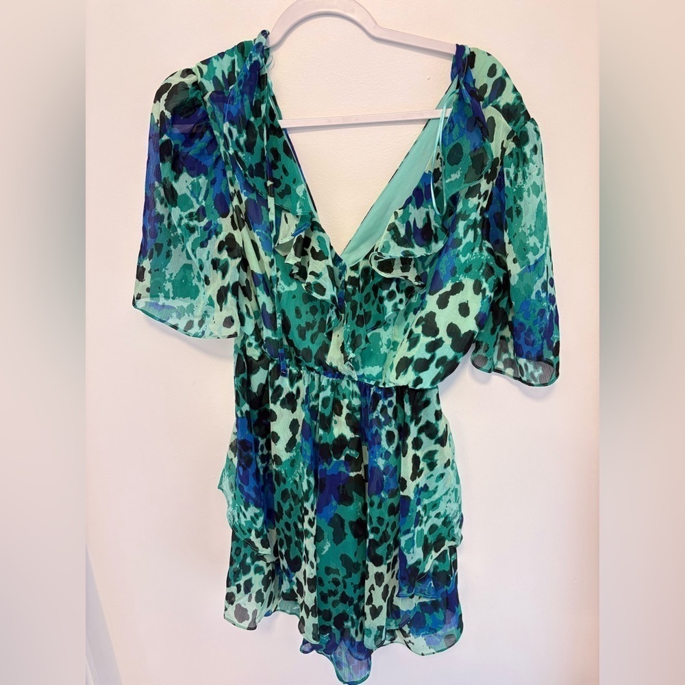 Animal print romper